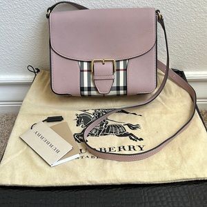 Mauve Burberry crossbody. NWT.